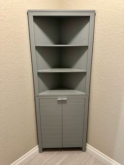 Gray Corner Cabinet