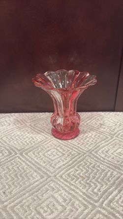 Small Cranberry Glass Vase
