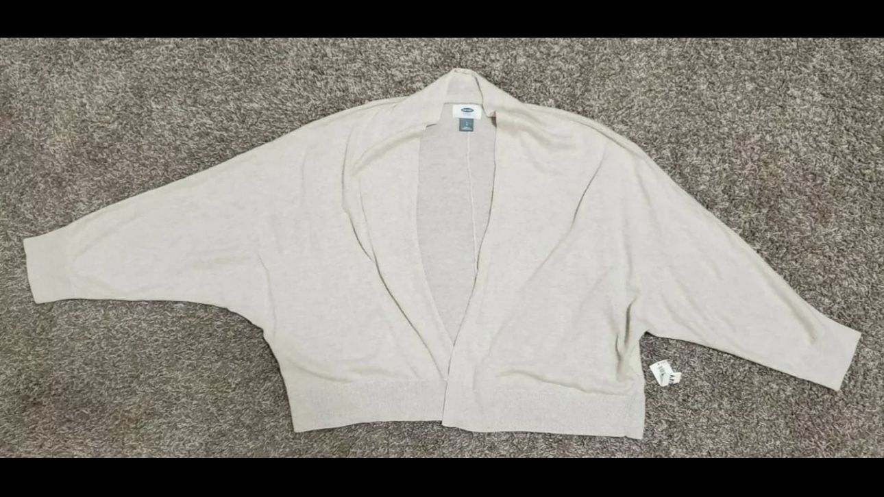 Women's Old Navy Open Front Shawl Size L White
