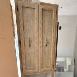 Solid Wood Bathroom/kitchen Cabinet 