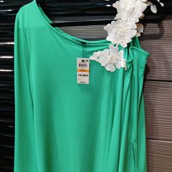 Alfani Turquoise Blouse, S, New 