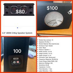 Sub Box And Sub Box With Speaker 