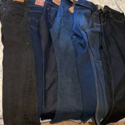 Bundle Of Levi’s, Calvin Klein Jeans Etc (6x)