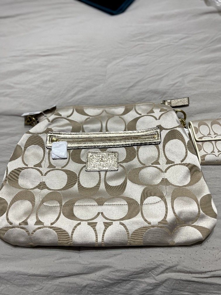 Coach Purse Gold Hobo New With Tags