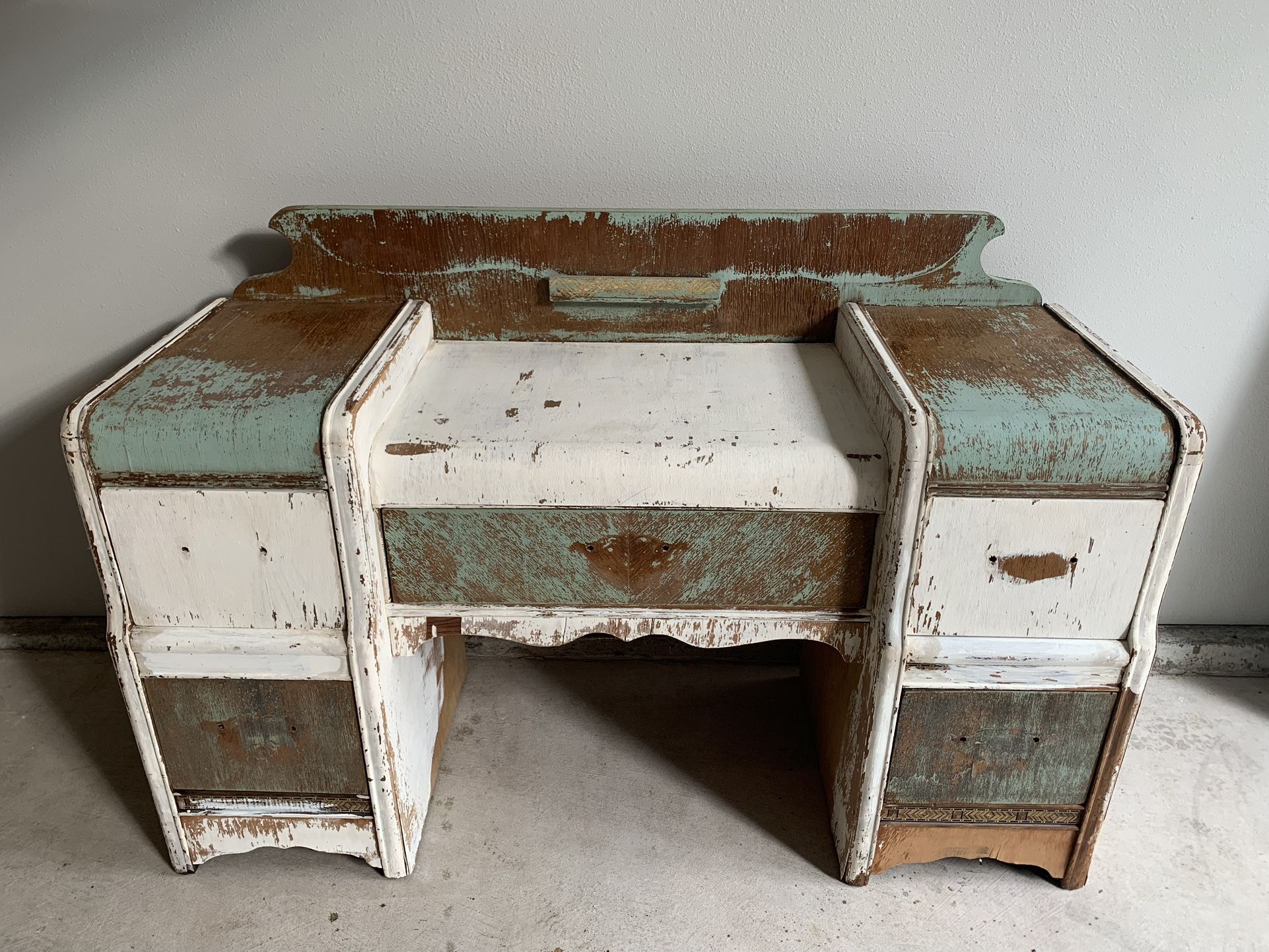 Antique Wood Restoration Vanity Desk
