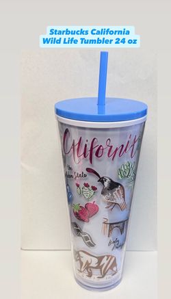 Starbucks Traveler Golden State California Wild Life Tumbler Cold Cup 24 oz