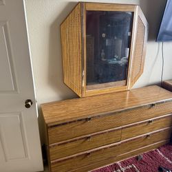 antique 6 drawer dresser 