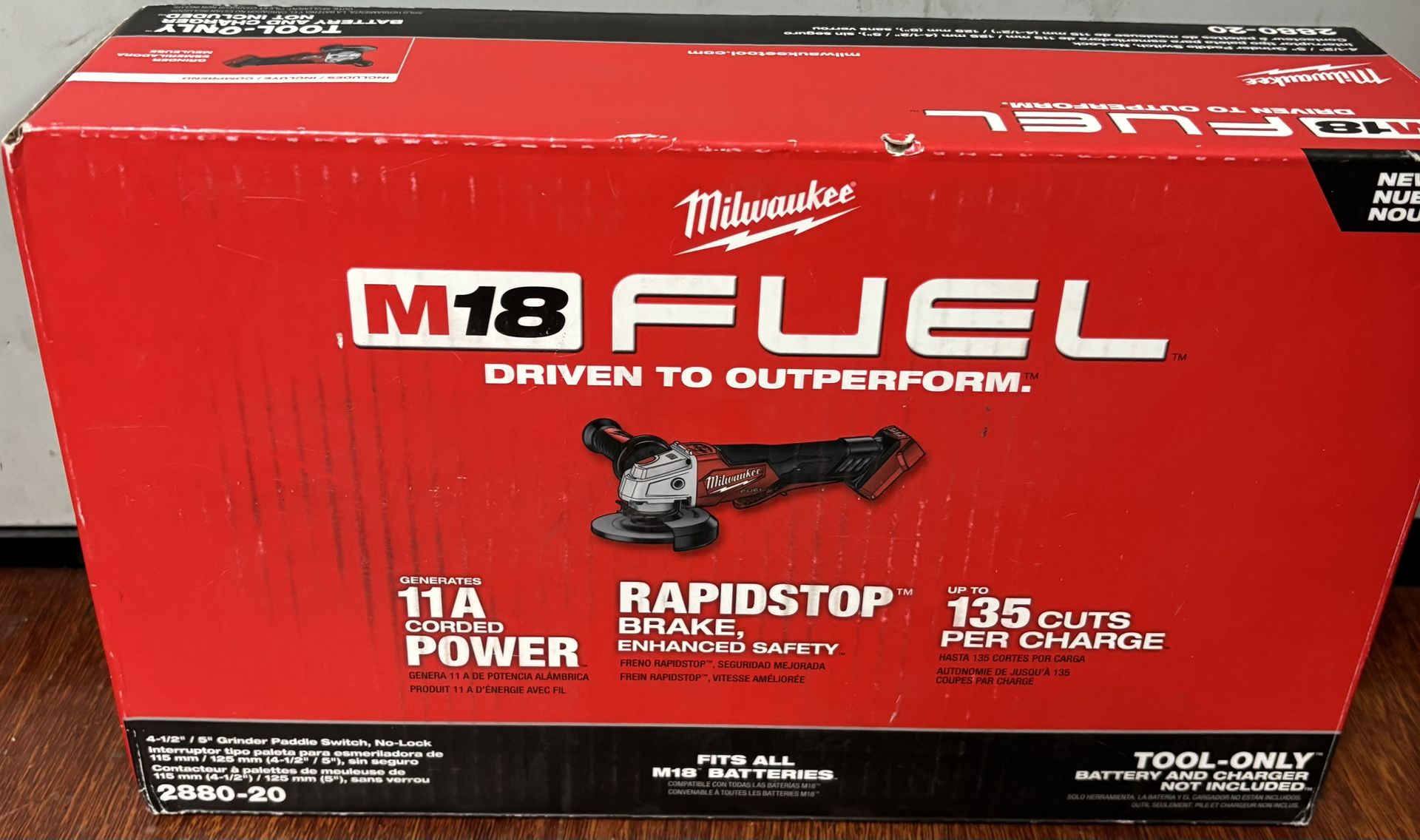 Milwaukee M18 FUEL 18V Lithium-lon Brushless Cordless 4-1/2 in./5 in. Grinder w/Paddle Switch (Tool-Only)