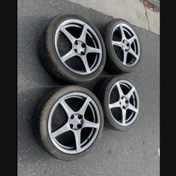 4 — 205/45r17 4x100 4x3.94 Stock Mazda Miata NB racinghart Scion Xa Xb Ia Echo Elantra Miata Civic  Fit Corolla Wheels Rims Good 90% Treads Tires!