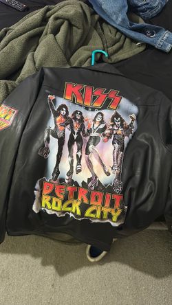 Pleather KISS vintage jacket.