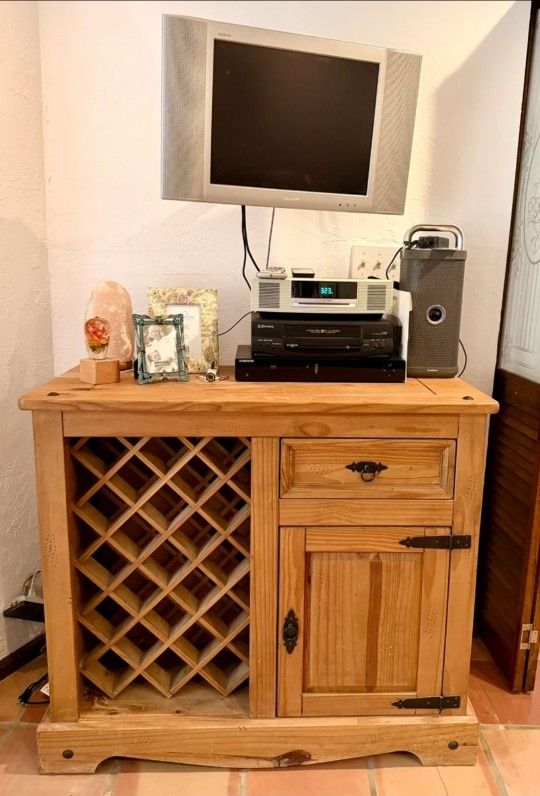Farmhouse Style Wine Rack Wood