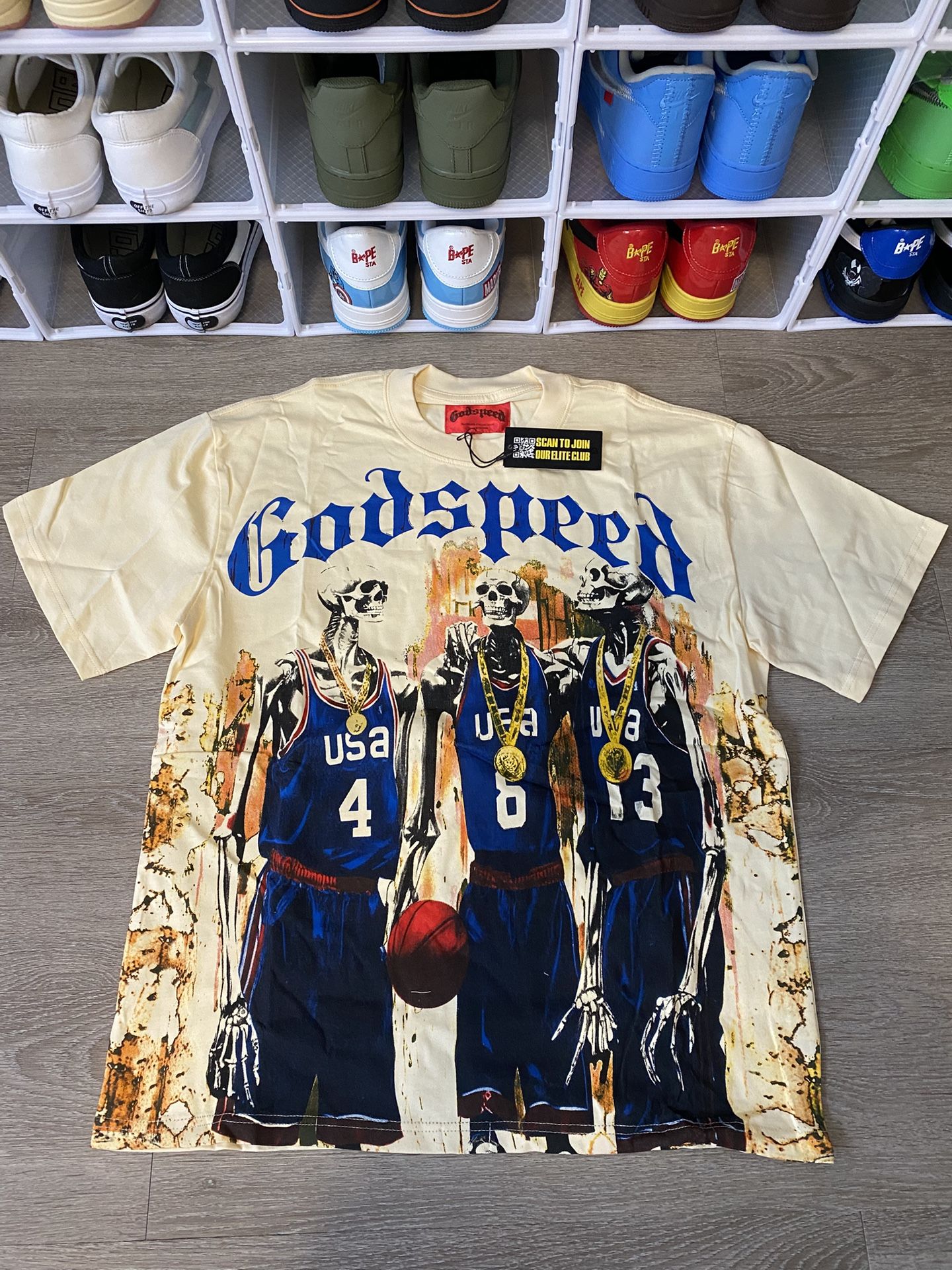 Godspeed Olympic Medal Beige Shirt size medium