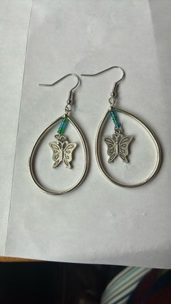 Silver Butterfly Earrings