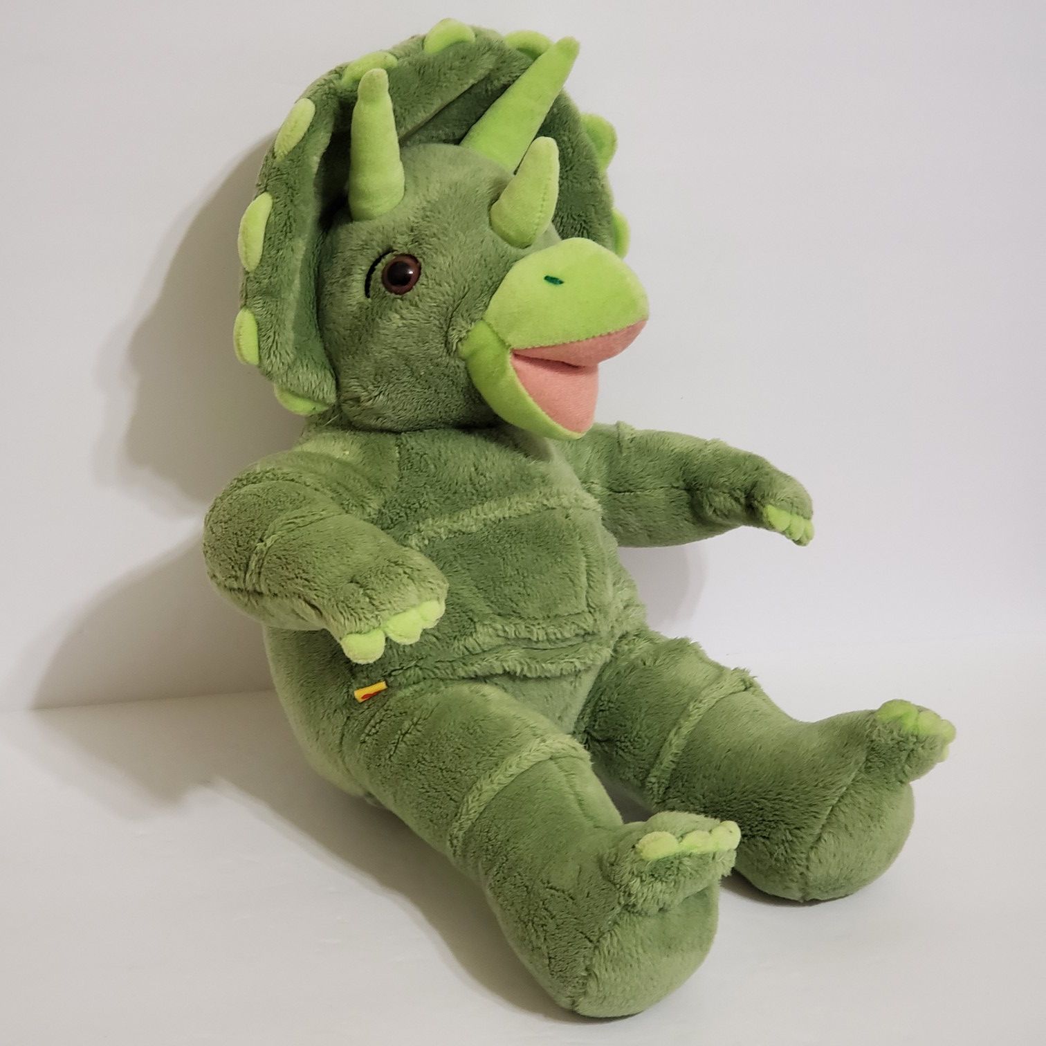 Build a Bear Green Triceratops Plush 18in