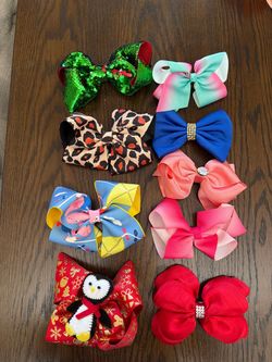Lot of 9 Girls Boutique Hair Bows