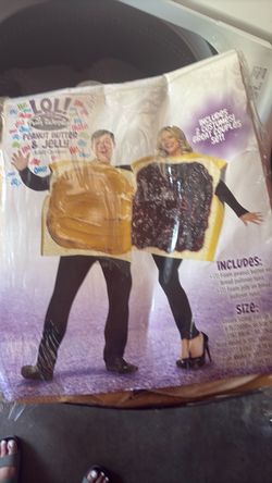 Peanut butter and jelly adult costume