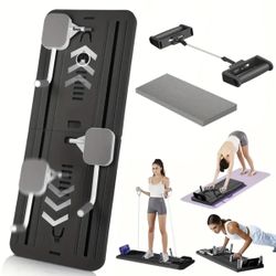 Pilates Board Multifunctional Abdominal Portable Home Core Trainer Black Gym Set