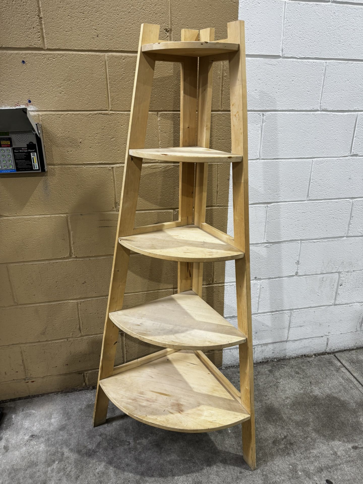 Solid Unfinished Wood Corner Shelf