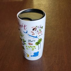 Starbucks 2021 California The Golden State Ceramic Traveler Tumbler Mug 
12oz. Perfect shape, like new. 6" tall. Weight slightly over 1lb plus 
includ