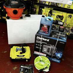 Setup car wash supplies 