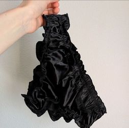 Black silk underwear