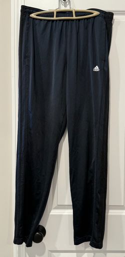 Mens Adidas Climalite Blue W/ Black 3 Stripe Training Track Pants Large CE2669blue