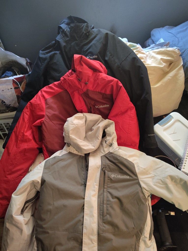 Three Brand New Columbia Jackets For 100