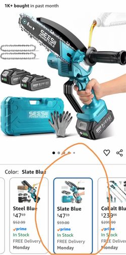 SEESII 6 Inch Mini Electric Chainsaw Cordless Battery Powered
