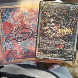 Giratina V Alt Art & Luffy Voice Actor Signed Card