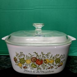 Vintage Corning Ware La Mariolain Spice of Life 3 Qt Casserole Dish w/Lid A-3-B