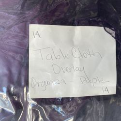 Organza table overlay