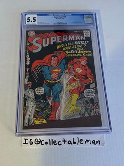 Superman 199 CGC 5.5 1967 1st Superman v. Flash race