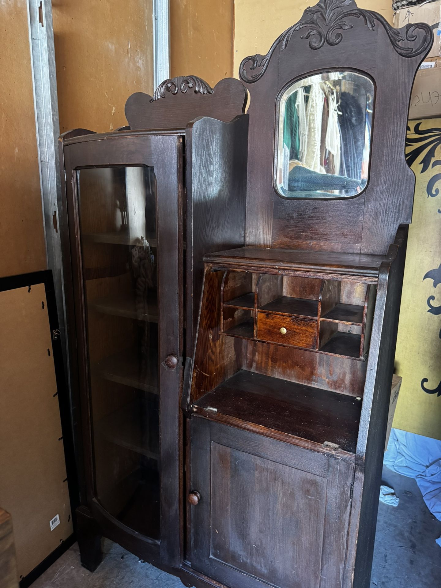 Vintage Antique Bookshelf Case