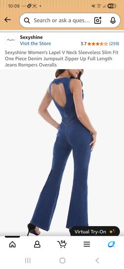 Jean jumpsuit size medium