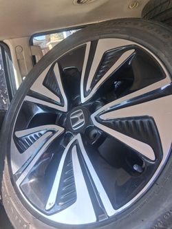 17in Honda Oem Sport Black Weel And Tire