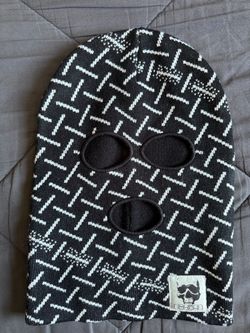 G59 Records Black & White Knit Ski Mask Balaclava