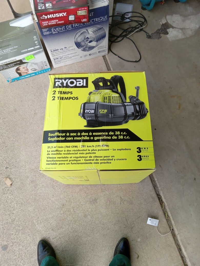 RYOBI 2 CYCLE 38CC GAS BACKPACK BLOWER