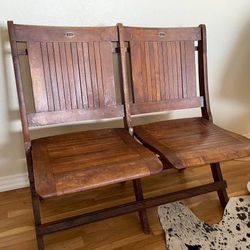 Decommissioned turn-of-the-century New England baseball stadium seats - oak