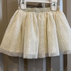 2T Cream And Golf Tulle Ballet Skirt
