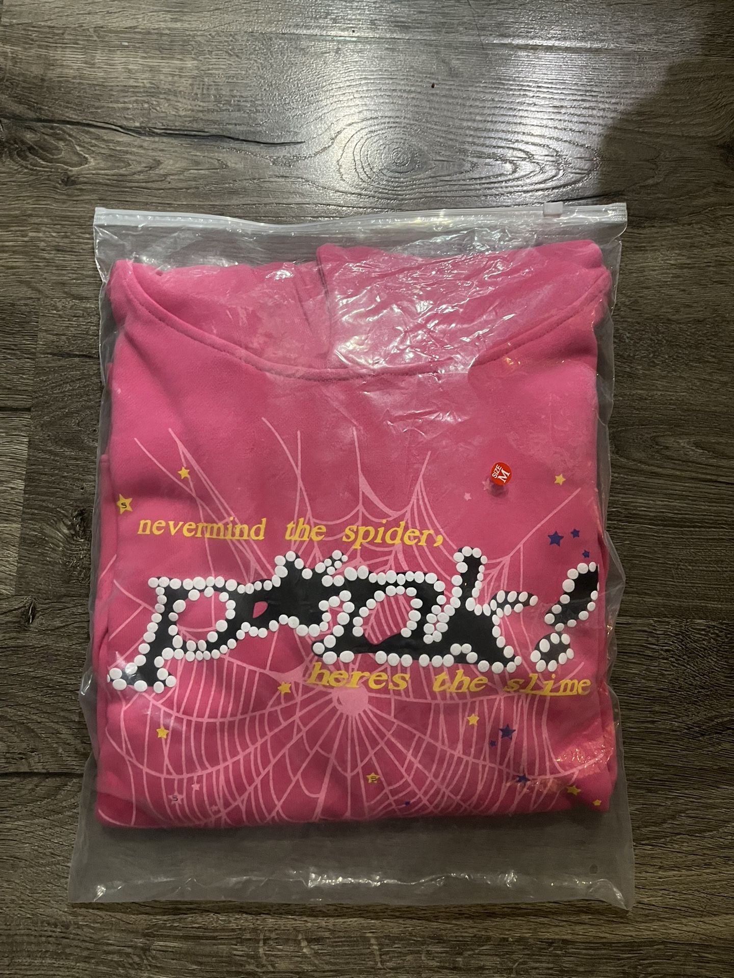 Sp5der Hoodie Pink Medium