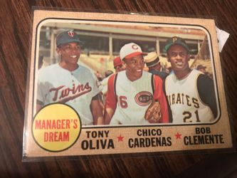 Topps 1968 baseball card no.480 managers Dream
