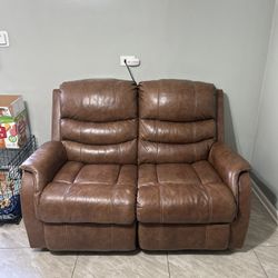 Brown Leather Couch