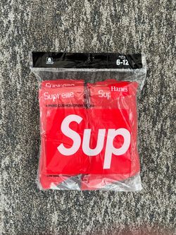 Red supreme socks 4 pair pack