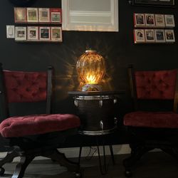 Vintage Red Velvet Chairs