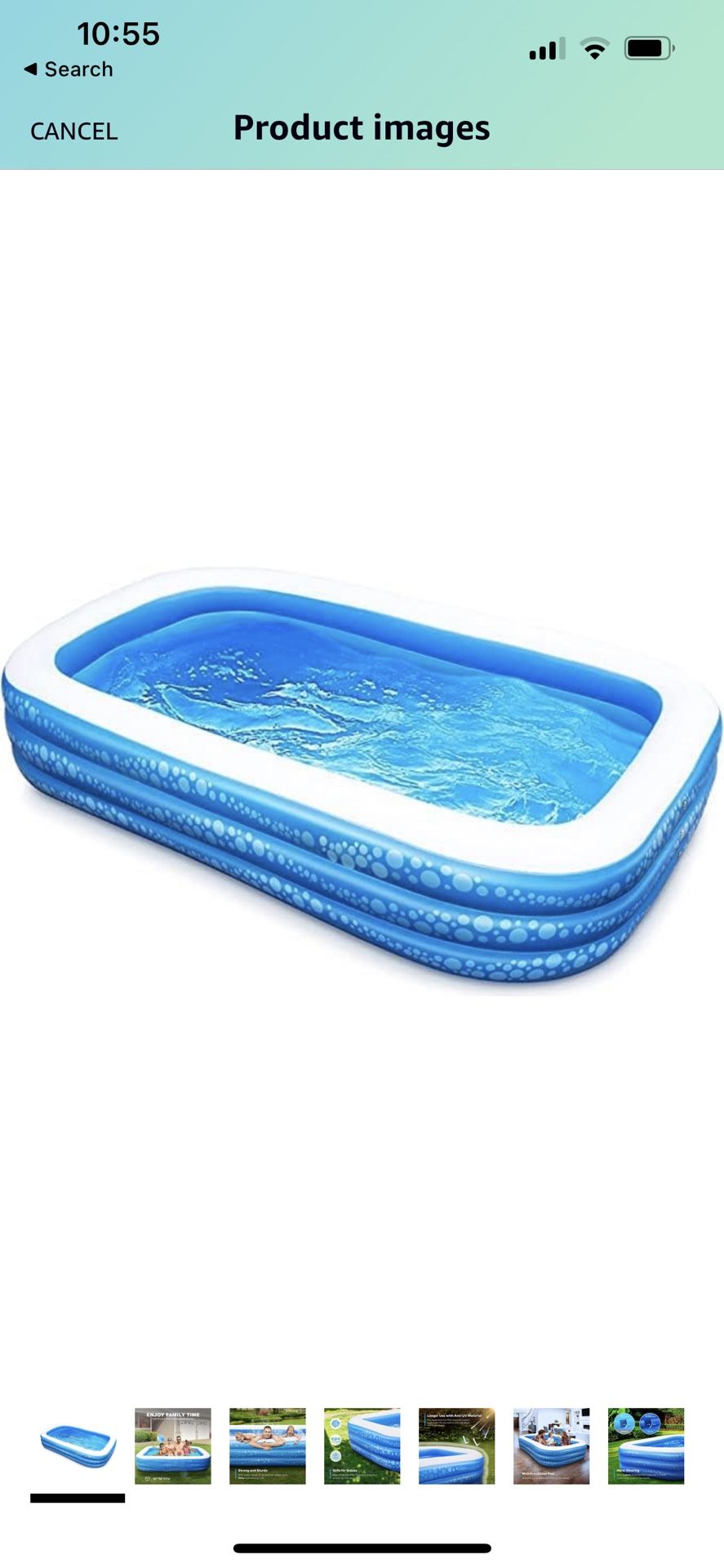 Large full sized inflatable pool (brand new in box)