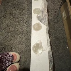 Brand new clear vanity light fixture