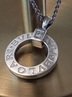 Bvlgari Circle Pendant Necklace with Diamond