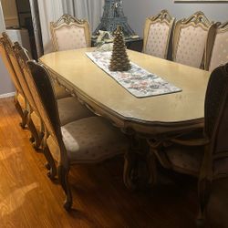 Oak Dining Table And 8 Chairs