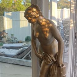 Italian Stone Antique Garden Statue -Gold 