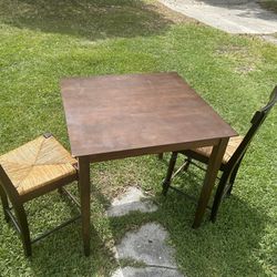 High Top Table And Two Chairs